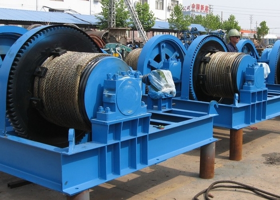 5KN zum elektrischen Bau-Hochleistungsbergwerk Marine Drum Winch der Seilwinde-100KN