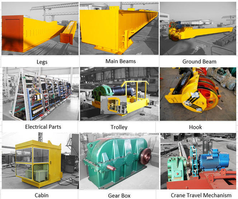 Gelb/Rot Container Gantry Crane Q235B/Q345E Materialkabine/Wireless-Steuerungsmodus