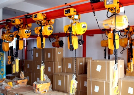 Elektrischer Kettenzug ISO9001 500lb 1000lb mit örtlich festgelegter Haken-Suspendierung