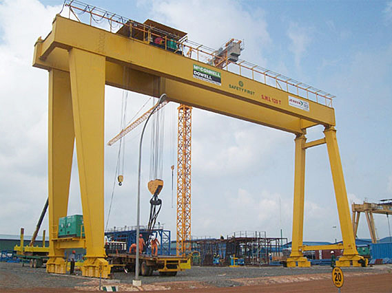 Kapazität des 42M Span Trussed Type Portalkran-75ton in der Werft