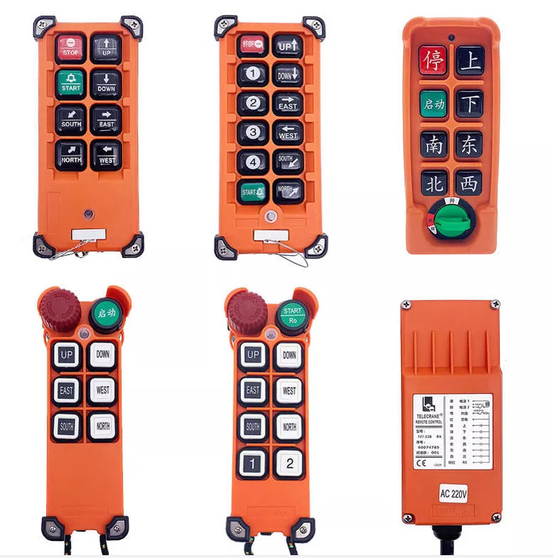 F21-E1B AC36V DC12-24V 6 Knopf-industrielle drahtlose allgemeinhinFernbedienung für Hebemaschine