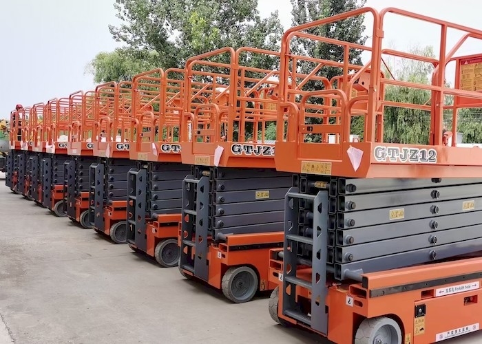 8m bis 14m Mobile-Luftarbeit-Plattform der Höhen-selbstfahrende elektrische Scherenhebebühne-300kg