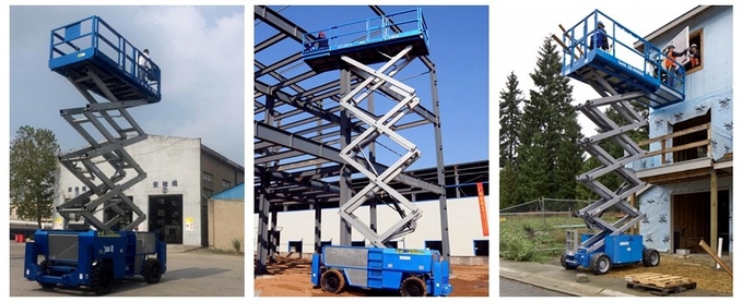 Industrielle Scherenhebebühne-Plattform-Maschine des unwegsamen Geländes mit positiver Zugkraft-Steuerung